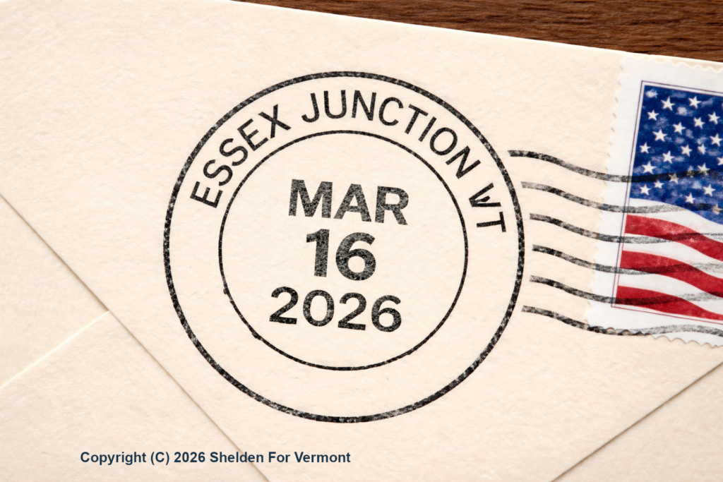 Postmark on Essex Junction tax day