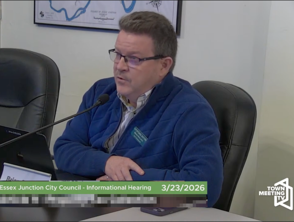 Brian Shelden in an Essex Junction City Council Meeting