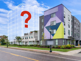 Mockup of a potential 10-story building on Pearl St, in Essex Junction VT {{brizy_dc_image_alt entityId=