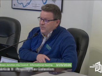Brian Shelden in an Essex Junction City Council Meeting